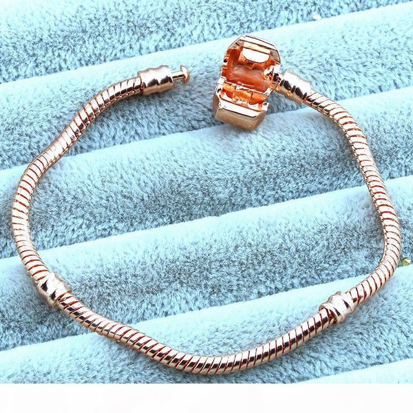r 1pcs drop shipping rose gold bracelets women snake chain charm beads for pandora bangle bracelet children gift b019, Golden;silver
r 1pcs drop shipping rose gold bracelets women snake chain charm beads for pandora bangle bracelet children gift b019, Golden;silver