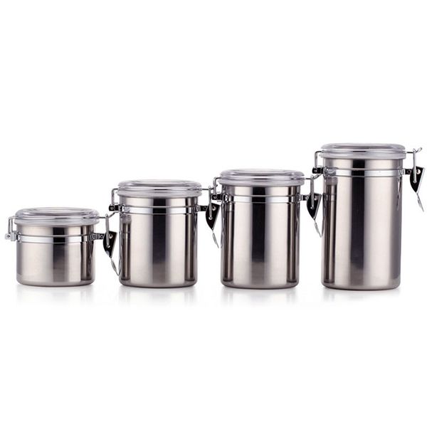 4pcs stainless steel storage tank with lid anti-leakage sealed coffee jars metal container
4pcs stainless steel storage tank with lid anti-leakage sealed coffee jars metal container