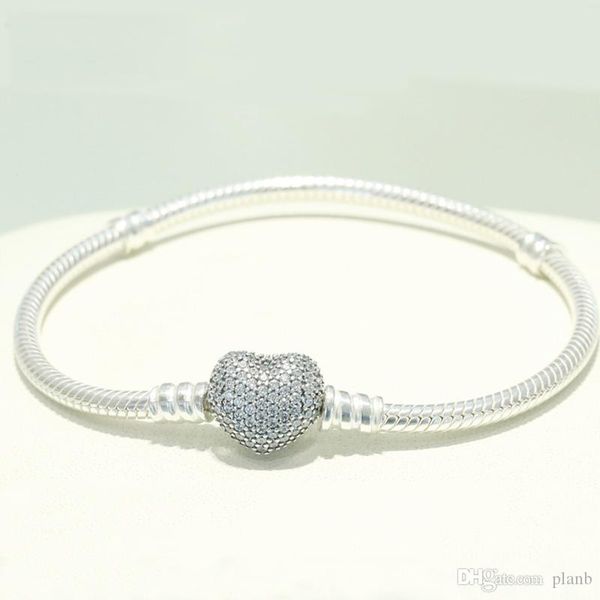 heart clasp wedding bracelet 925 sterling silver snake chain original box for pandora charm bracelets women bracelets luxury jewelry christ, Golden;silver
heart clasp wedding bracelet 925 sterling silver snake chain original box for pandora charm bracelets women bracelets luxury jewelry christ, Golden;silver