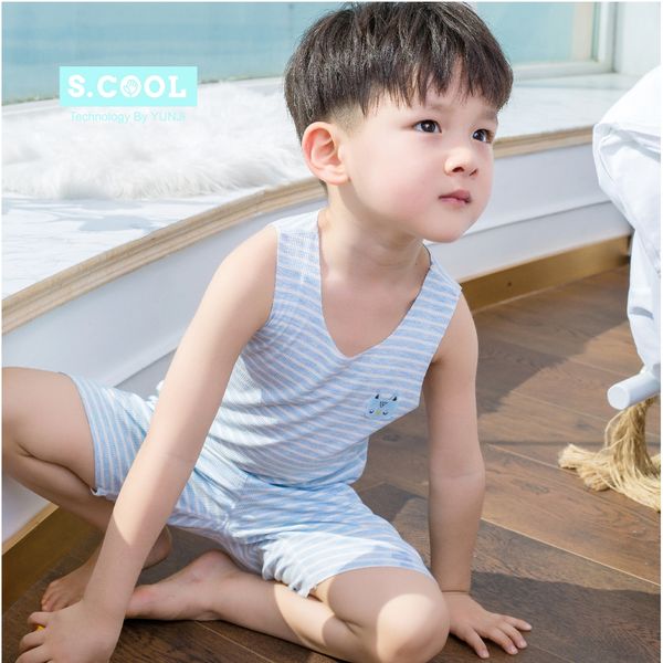 2020 new children's color stripe set vest traceless vest cut y high elastic modal set
2020 new children's color stripe set vest traceless vest cut y high elastic modal set