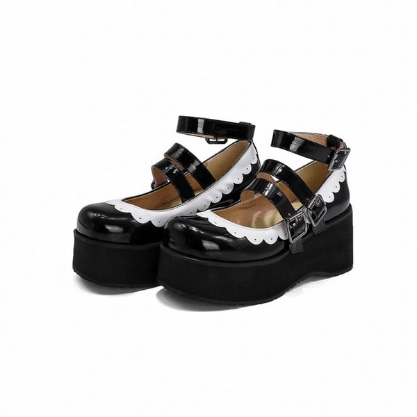 women ladies mary jane women zapatos de mujer fashion platform shallow pumps concise buckle heels 7cm party shoes t516, Black
women ladies mary jane women zapatos de mujer fashion platform shallow pumps concise buckle heels 7cm party shoes t516, Black