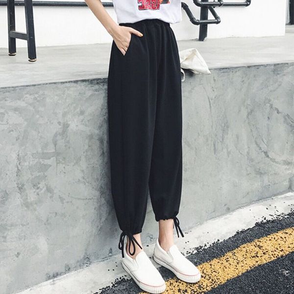 solid black summer ladies harem pants outfits 2020 elastic waist pockets casual pant trousers lace up plus size work women pants, Black;white
solid black summer ladies harem pants outfits 2020 elastic waist pockets casual pant trousers lace up plus size work women pants, Black;white