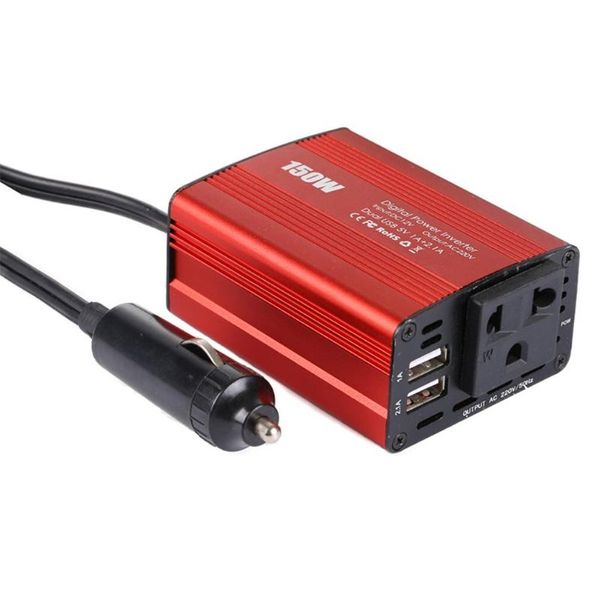 universal car inverter 150w power inverter with dual usb high conversion aluminum alloy housing transformer
universal car inverter 150w power inverter with dual usb high conversion aluminum alloy housing transformer