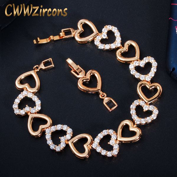cwwzircons romantic 585 gold cubic zircon bracelet for women love heart shape trendy wristband girlfriend gifts jewelry cb204, Black
cwwzircons romantic 585 gold cubic zircon bracelet for women love heart shape trendy wristband girlfriend gifts jewelry cb204, Black