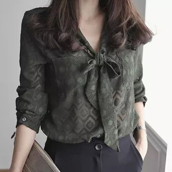 korean shirt women's 2020 autumn new korean style loose v-neck lace-up long sleeve chiffon bottoming single-breasted shirt, White
korean shirt women's 2020 autumn new korean style loose v-neck lace-up long sleeve chiffon bottoming single-breasted shirt, White