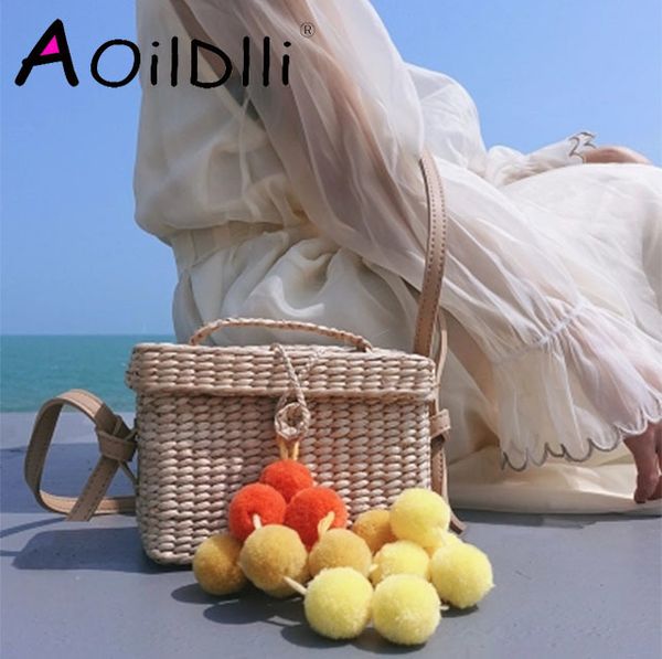 designer bagfemale shoulder straw bag summer simple portable mini woven bag new wool ball diagonal beach bag
designer bagfemale shoulder straw bag summer simple portable mini woven bag new wool ball diagonal beach bag