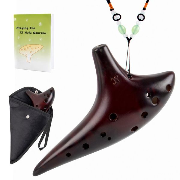 wholesale beginner ocarina brown 12 holes alto c ceramic musical instrument with carry bag music book strap
wholesale beginner ocarina brown 12 holes alto c ceramic musical instrument with carry bag music book strap