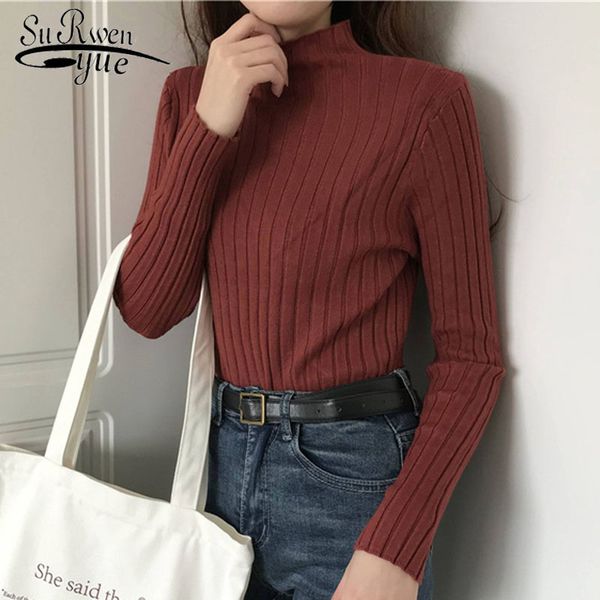 solid knitwear sweaters turtleneck women sweater 2020 autumn slim fit bottoming pullover long sleeve office lady clothes 10605, White;black
solid knitwear sweaters turtleneck women sweater 2020 autumn slim fit bottoming pullover long sleeve office lady clothes 10605, White;black