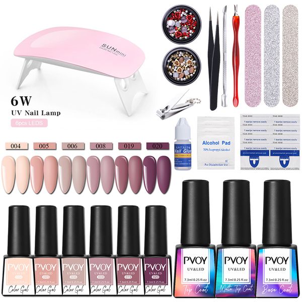 pvoy gel nail polish set with uv lamp dryer nail gel varnish kit soak off base matte coat electric drill art tools
pvoy gel nail polish set with uv lamp dryer nail gel varnish kit soak off base matte coat electric drill art tools