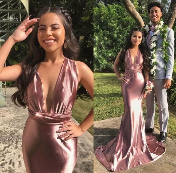 african deep v neck prom dresses mermaid long sweep vestidos de novia sleeveless party dresses evening gowns c67, Black
african deep v neck prom dresses mermaid long sweep vestidos de novia sleeveless party dresses evening gowns c67, Black