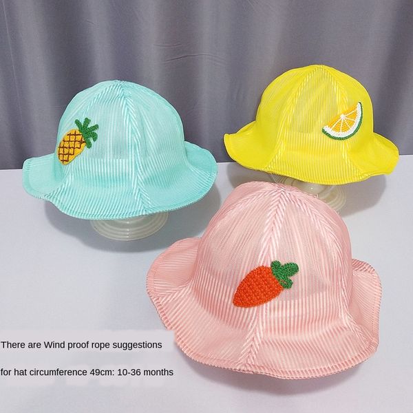 fisherman fruit sunscreen cute super cute male summer mesh fisherman hat hat baby cap baby cap breathable, Blue;gray 
fisherman fruit sunscreen cute super cute male summer mesh fisherman hat hat baby cap baby cap breathable, Blue;gray