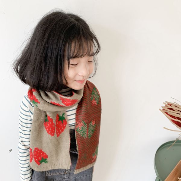 children's strawberry warm wool knitted scarf set children's warm baby boys' and girls' wool scarf scarf, Red;brown
children's strawberry warm wool knitted scarf set children's warm baby boys' and girls' wool scarf scarf, Red;brown
