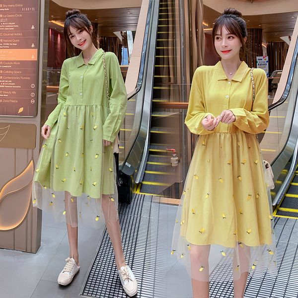 2020 new style autumn pregnant women dress loose-fit embroidered gauze doll skirt long sleeve maternity, White
2020 new style autumn pregnant women dress loose-fit embroidered gauze doll skirt long sleeve maternity, White