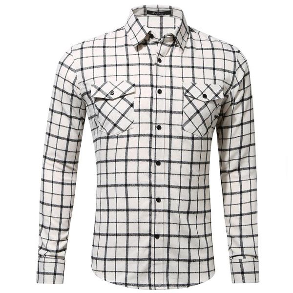 2020 autumn men vintage flannel black white plaid shirt mens lapel long sleeve casual man shirts oversized mannen shirt koszula, White;black
2020 autumn men vintage flannel black white plaid shirt mens lapel long sleeve casual man shirts oversized mannen shirt koszula, White;black