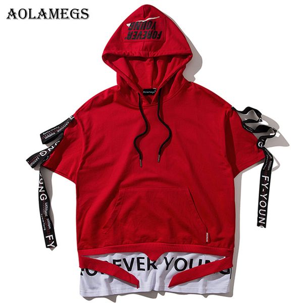 aolamegs t shirt men ribbon hooded men's t-shirts short sleeve high street summer hip hop casual cotton tees streetwear, White;black
aolamegs t shirt men ribbon hooded men's t-shirts short sleeve high street summer hip hop casual cotton tees streetwear, White;black