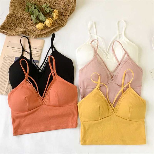 women's tanks & camis women halter camisole 2021 crop summer sleeveless slim low chest lace roupas femininas pink yellow, White
women's tanks & camis women halter camisole 2021 crop summer sleeveless slim low chest lace roupas femininas pink yellow, White