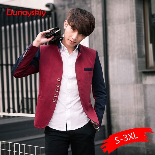 plus size blazer men chinese collar suit mens autumn blazer hommes casual jacket fashion patchwork brand clothing veste homme, White;black
plus size blazer men chinese collar suit mens autumn blazer hommes casual jacket fashion patchwork brand clothing veste homme, White;black
