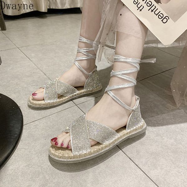 korean version of rhinestone cross belt open toe flat bottom fashion soft bottom wild sandals tide, Black
korean version of rhinestone cross belt open toe flat bottom fashion soft bottom wild sandals tide, Black
