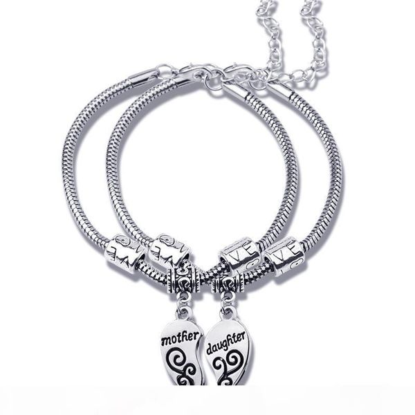 2pcs set mother daughter jewelry love heart shaped charms bracelets bangels fashion wristband women christmas mothers day gift 5, Black
2pcs set mother daughter jewelry love heart shaped charms bracelets bangels fashion wristband women christmas mothers day gift 5, Black