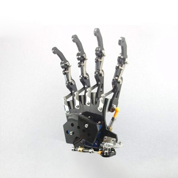 robot five fingers metal manipulator arm left hand, 5 dof 
robot five fingers metal manipulator arm left hand, 5 dof