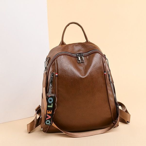 2020 new backpack women's backpack soft leather pu korean style simple all-match casual net red fashion shoulder fashion bag bag 
2020 new backpack women's backpack soft leather pu korean style simple all-match casual net red fashion shoulder fashion bag bag
