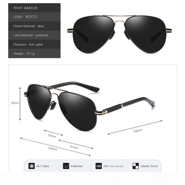 y barcur polarized mens sunglasses pilot sun glasses for men accessories driving fishing hiking eyewear oculos gafas de sol, White;black
y barcur polarized mens sunglasses pilot sun glasses for men accessories driving fishing hiking eyewear oculos gafas de sol, White;black