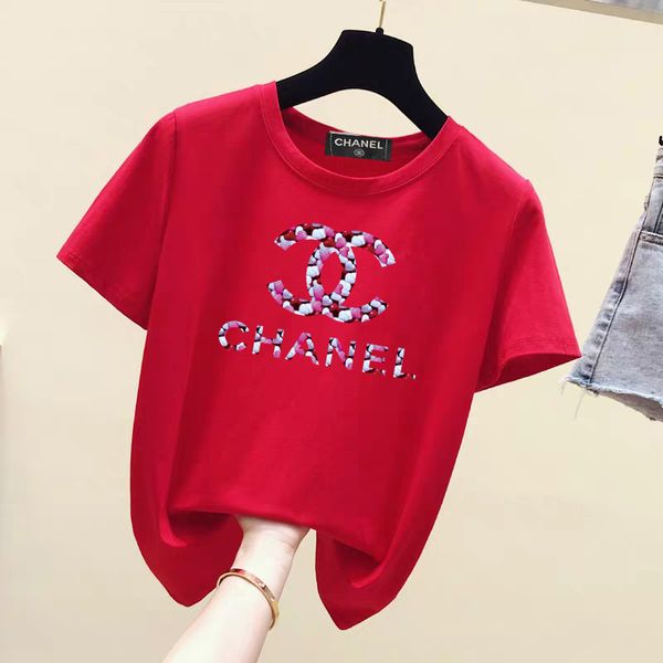 high end womens girls knitted t-shirt color matching back u collar wave letter printing back u collar short sleeve blouse shirt tee pullover, White
high end womens girls knitted t-shirt color matching back u collar wave letter printing back u collar short sleeve blouse shirt tee pullover, White