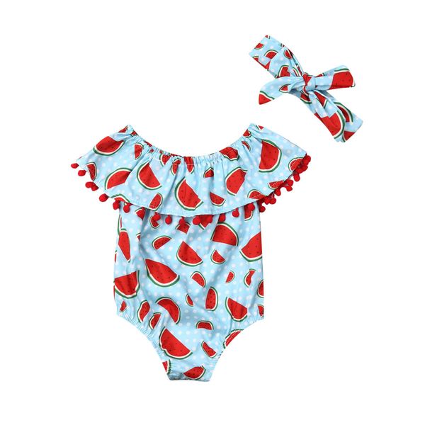 0-18m infant kids baby girl bodysuits ruffles short sleeve watermelon print tassel floral summer jumpsuit headband clothes, Blue
0-18m infant kids baby girl bodysuits ruffles short sleeve watermelon print tassel floral summer jumpsuit headband clothes, Blue