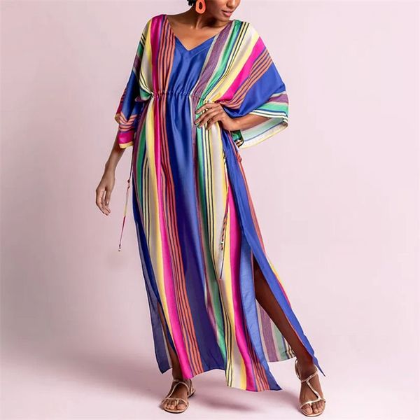 casual dresses bohemian striped v-neck high waist bats sleeve side split summer beach dress chiffon tunic women beachwear boho maxi n1033, Black;gray
casual dresses bohemian striped v-neck high waist bats sleeve side split summer beach dress chiffon tunic women beachwear boho maxi n1033, Black;gray