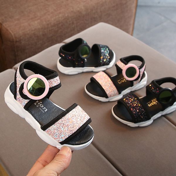 girls' 2019 new medium shoes children's shoes and large children's korean style girls' sandals soft bottom baby sandals, Black;red
girls' 2019 new medium shoes children's shoes and large children's korean style girls' sandals soft bottom baby sandals, Black;red