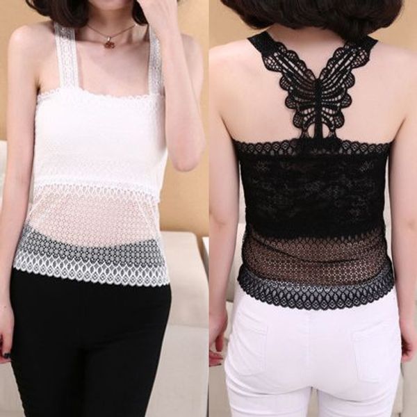 2019 summer new korean style women's camisole lace vest vest base shirt suspender tube hollow lace butterfly wrap chest, Camo
2019 summer new korean style women's camisole lace vest vest base shirt suspender tube hollow lace butterfly wrap chest, Camo
