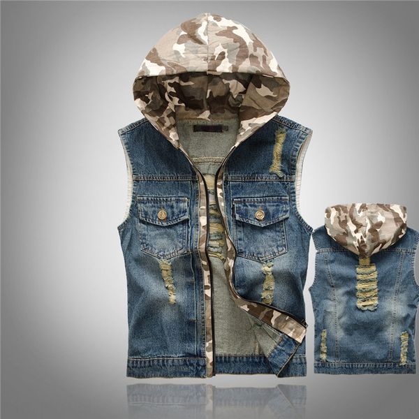 weihong new korean style slim-fit hole men's hooded denim vest men's denim vest, Black;white
weihong new korean style slim-fit hole men's hooded denim vest men's denim vest, Black;white