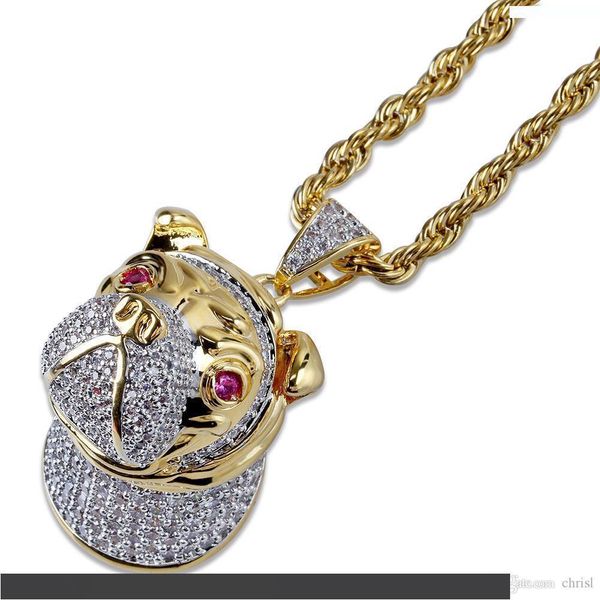 hip hop new 3d design bulldog pendant necklace gold silver plated iced out micro paved zircon necklace
hip hop new 3d design bulldog pendant necklace gold silver plated iced out micro paved zircon necklace