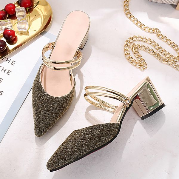 slippers women shoes mules pointed toe woman sequined cloth slides summer loafers lady sandals women terlik big size 43, Black
slippers women shoes mules pointed toe woman sequined cloth slides summer loafers lady sandals women terlik big size 43, Black