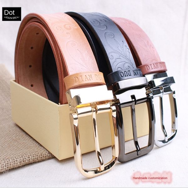 multi-pattern handmade jeans pin leather belt fashion casual men's layer cowhide versatile jeans pin buckle belt, Black;brown
multi-pattern handmade jeans pin leather belt fashion casual men's layer cowhide versatile jeans pin buckle belt, Black;brown