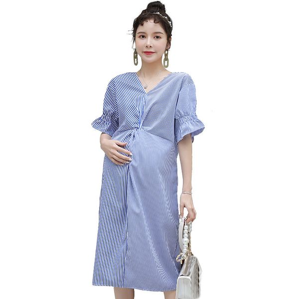 maternity dresses clothes woman for women pregnancy dress v neck striped loose plus size pregnant vestidos, White
maternity dresses clothes woman for women pregnancy dress v neck striped loose plus size pregnant vestidos, White