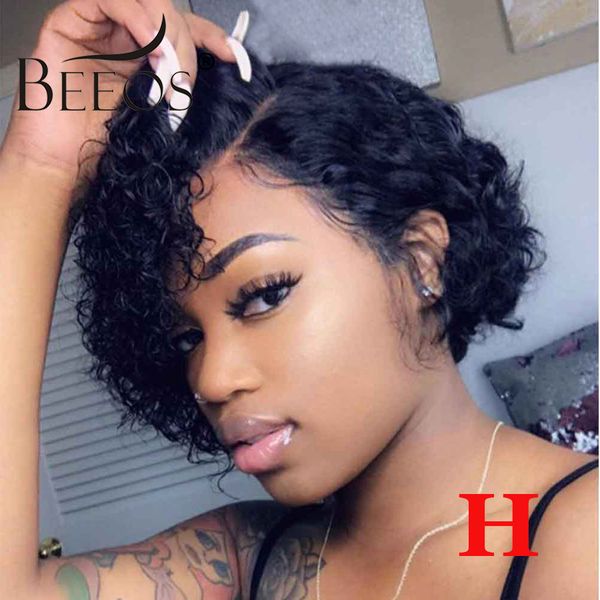 BEEOS Brazilian Short Curly 13*6 Lace Front Human Hair Wigs Pre Plucked With Baby Hair Remy Hair Wigs 130% Women Natural Black, Natural color
BEEOS Brazilian Short Curly 13*6 Lace Front Human Hair Wigs Pre Plucked With Baby Hair Remy Hair Wigs 130% Women Natural Black, Natural color