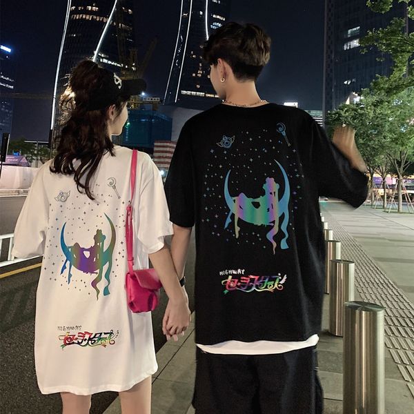 2020 colorful reflective girl warrior short-d t-shirt trendy brand couple wear half-d t-shirt sleeve sleeve top, White
2020 colorful reflective girl warrior short-d t-shirt trendy brand couple wear half-d t-shirt sleeve sleeve top, White