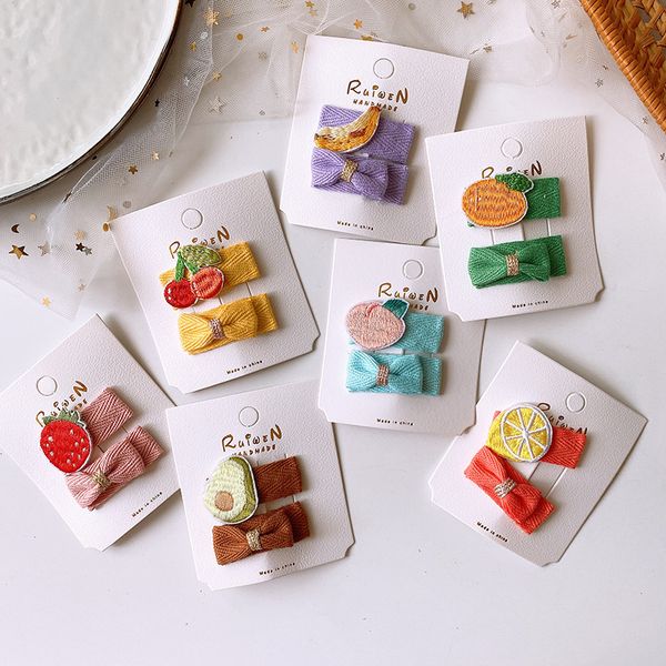 2 pcs new children fresh cute embroidery fruit bb clip hair accessories fashion sweet girl princess fabric bow hairpins headwear, Slivery;white
2 pcs new children fresh cute embroidery fruit bb clip hair accessories fashion sweet girl princess fabric bow hairpins headwear, Slivery;white