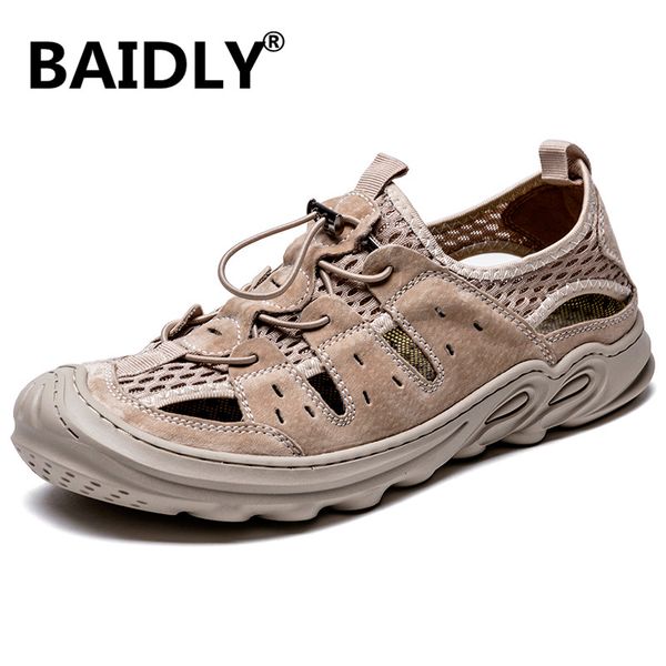 brand summer men's sandals genuine leather men slippers gladiator men beach sandals soft comfortable outdoors wading shoes, Black
brand summer men's sandals genuine leather men slippers gladiator men beach sandals soft comfortable outdoors wading shoes, Black