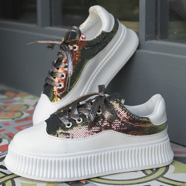 new 2020 women platform shoes wedge sneaker lace-up bling ladies shoes black gold white sequins wedge sneaker zapatos mujer
new 2020 women platform shoes wedge sneaker lace-up bling ladies shoes black gold white sequins wedge sneaker zapatos mujer