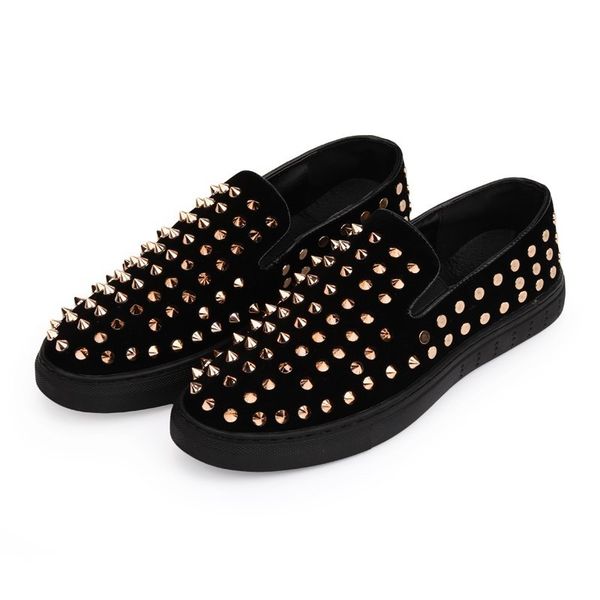men casual shoes rivet clinch male slip-on shoes leather men gentlemen wedding work unique spiked fashion male dress footwear, Black
men casual shoes rivet clinch male slip-on shoes leather men gentlemen wedding work unique spiked fashion male dress footwear, Black