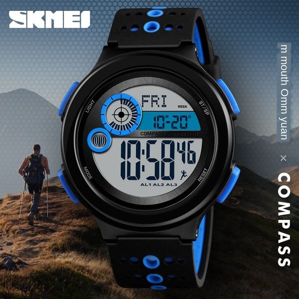 rl3b9 skmei fashion multi-functional waterproof compass electronic outdoor sports electronic outdoor sports watch multi-functional silicone, Blue
rl3b9 skmei fashion multi-functional waterproof compass electronic outdoor sports electronic outdoor sports watch multi-functional silicone, Blue