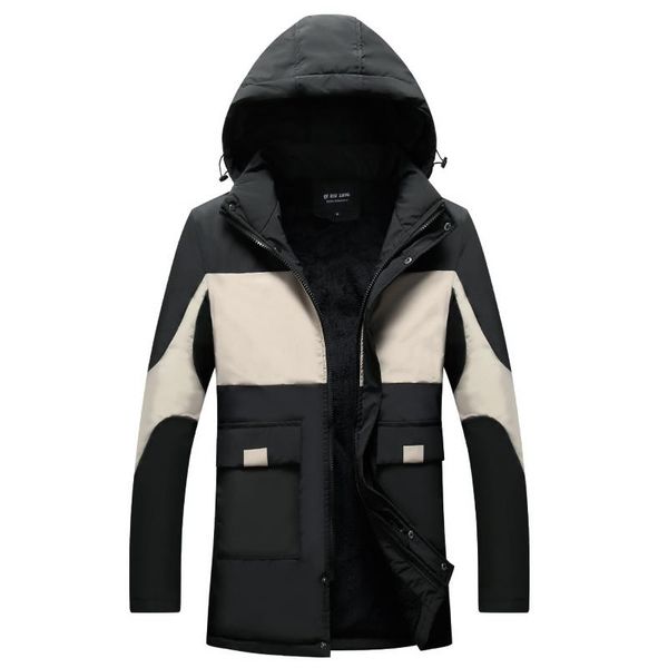 2020 new winter parka jacket men patchwork color fashion hooded collar fleece warm windbreaker men clothing mid-long parka coat, Black
2020 new winter parka jacket men patchwork color fashion hooded collar fleece warm windbreaker men clothing mid-long parka coat, Black