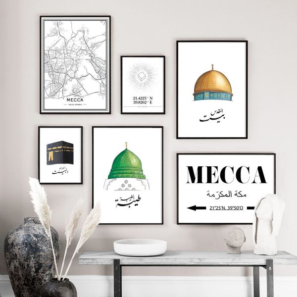wall art canvas painting muslim holy places mecca coordinate map nordic posters and prints wall pictures for living room decor
wall art canvas painting muslim holy places mecca coordinate map nordic posters and prints wall pictures for living room decor