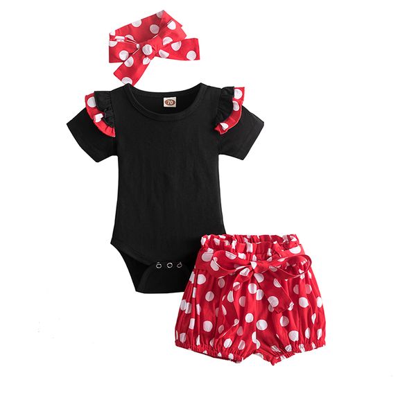 baby girls polka dots sets 1 2 years old birthday party costume romper shorts pants 3pcs infant clothing outfit 12m, White 
baby girls polka dots sets 1 2 years old birthday party costume romper shorts pants 3pcs infant clothing outfit 12m, White