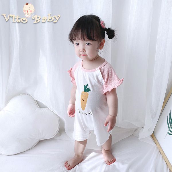 vito baby summer girl clothes cartoon patchwork romper short ruffle sleeve jumpsuit o neck with snaps cotton one piece playsuit, Blue
vito baby summer girl clothes cartoon patchwork romper short ruffle sleeve jumpsuit o neck with snaps cotton one piece playsuit, Blue