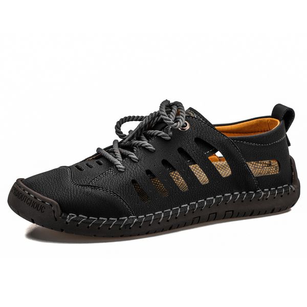 new men's sandals genuine leather beach sandals outdoor summer handmade men shoes men breathable casual shoes walking, Black
new men's sandals genuine leather beach sandals outdoor summer handmade men shoes men breathable casual shoes walking, Black