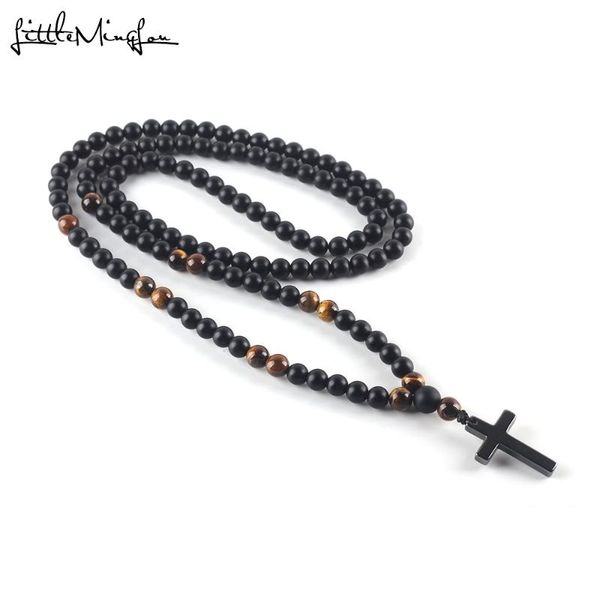 2020 luxury tiger eye natural stone beads long necklace men's black hematite jesus cross pendants necklace geometry jewelry gift, Silver
2020 luxury tiger eye natural stone beads long necklace men's black hematite jesus cross pendants necklace geometry jewelry gift, Silver