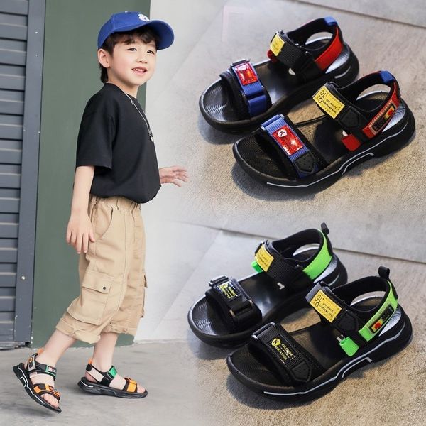 men's children's 2020 new korean soft bottom breathable boy's medium and large children's fashion sports and sandals san, Black;red
men's children's 2020 new korean soft bottom breathable boy's medium and large children's fashion sports and sandals san, Black;red